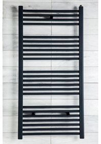 Resim Toprak Havlupan 60/100CM Düz Siyah Renk Havlupan Radyatör 