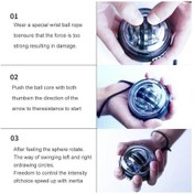 Resim Siyah Led Bilek Güç El Topu Kendiliğinden Başlayan Gyro Topu Powerball Kol El Kas Gücü Eğitmen Egzersiz Ekipmanları Güçlendirici 