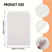Resim 1/2/3/4/5 Adet Yeniden Kullanılabilir Naylon Filtre Torbaları - Ultra İnce Süzme ve Çekmeli Kapatma Özellikli Çok Amaçlı Mutfak Süzgeci, Süt, Soya, Yoğurt, Çay, Kahve ve Yağ Filtrasyonu İçin İdeal 