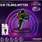 Resim Telsan SPRANGE SFT-1 RGB LED IŞIKLI PD 25W QC + 3.1A ÇİFT USB/TF/BT/FM BLUETOOTH TRANSMİTTER 