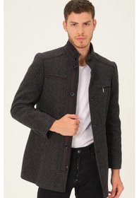 Resim Plt8369 Dewberry Palto-Siyah-Antrasit-Siyah-Antrasit Siyah - Antrasit 