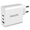 Resim Philips DLP2683 65W 1x USB-A ve 2x PD USB-C GaN Hızlı Şarj Adaptörü 