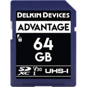 Resim Delkin Devices Delkın Advantage 64GB Sd Uhs-I V30 Hafıza Kartı 