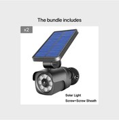 Resim Motion003 Güneş Işığı 2 Adet Dış Mekan Güneş Enerjili Led Güvenlik Lambası İle Aydınlatma 