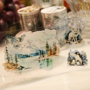 Resim 6 farklı tarzda serin ve gizemli buz orman hayvanı teması PET kesme bantı, scrapbooking, kollaj dekorasyonu ve manzara etiketleri için, scrapbooking malzemeleri, yaratıcı el sanatları, canlı renkler, dayanıklı yapıştırıcı, el sanatları bantı, el sanatları tutkunları, sanat etiketleri, yüksek kaliteli yapıştırıcı, kesme etiketleri, el sanatları severleri için 1 rulo 