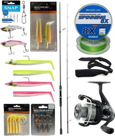 Resim Yek Outdoor Levrek & Çipura Spin Olta Seti Okuma Wave Up Spin 244cm 7-21gr 2 Parça Olta Kamışı&okuma Revenger Rv-40 Fd Olta Makinesi 