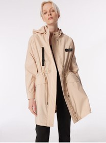 Resim Discovery Expedition Bej Kadın Kapüşonlu Oversize Su İtici Trençkot D4SL-TRC3006 