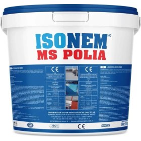 Resim İsonem MS Polia Su Yalıtım Boyası 18 Kg Kırmızı 