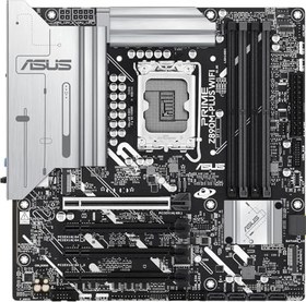 Resim ASUS PRIME Z890M-PLUS WIFI Intel Z890 LGA1851 DDR5 8400 DP HDMI Type-C 3x M2 USB3.2 WiFi 7 + BT AURA RGB 2.5Gbit LAN mATX 10+1+2+1 Güç Aşamaları, AI Teknolojileri, GlideX Anakart 