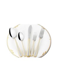Resim Mikasa Moor Classico Gold 30 Parça Çatal Kaşık Bıçak Seti Altın 