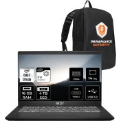Resim Msı Modern 14 Intel Core I7 1255U 16GB 4tb SSD 14" Fhd Fdos Taşınabilir Bilgisayar & Per4 Çanta C12MO1039XTRP305 