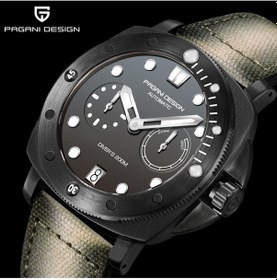 Resim Pagani Design Pd-1767 Erkek Su Geçirmez Otomatik Mekanik Saat Safir Kristal Cam 2 Yıl Garanti Gri 