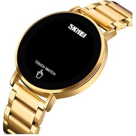 Resim Yingfu Skmeı 1550 Led Dokunmatik Erkek Saat - Su Geçirmez Paslanmaz Çelik Altın Renkli Çok Renkli 