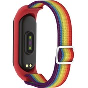 Resim Xiaomi Mi Band 3/4/5/6 İçin Elastik Naylon Akıllı Saat Kayışı Yedek Kordonlu Saat 