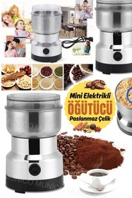Resim Munico Ev Tipi Elektrikli Kahve ve Baharat Öğütücüsü Pratik ve Güçlü Paslanmaz Çelik Elektrikli Kuru Tahıl 