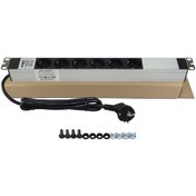 Resim Amp Connect 19 İnç 1U 6 Çıkşlı Şebeke Soketli Alüminyum Gövdeli 