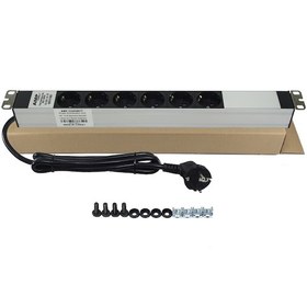 Resim Amp Connect 19 İnç 1U 6 Çıkşlı Şebeke Soketli Alüminyum Gövdeli 