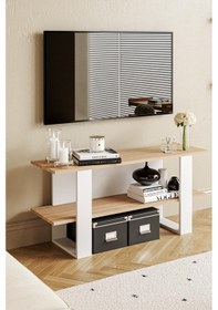 Resim Harta Tv Sehpası Beyaz Meşe Beyaz - Meşe 