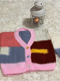 Resim TT TASARIM ATÖLYESİ El Örgüsü Renkli Bebek Hırkası 