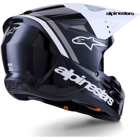 Resim Alpinestars SM3 Radium Off-Road Kaskı Siyah Beyaz Gri 