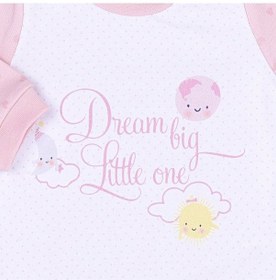 Resim Kız Bebek Pembe Organik Dreams Big Little One 2'li Takım 59175 Pembe 
