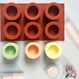Resim Kekler, Mus ve Dondurma için 6 Gözlü Silikon Pişirme Kalıbı - Yapışmaz, Kolay Çıkartma, Kendin Yap Mum Yapımı, Kırmızı Silikon Muffin Kupu Kalıbı ile Mükemmel Tatlılar ve El Sanatları İçin, Gıda Güvenliği Silikon | Kolay Temizlenebilir Silikon, Çikolata Silikon Kalıp 