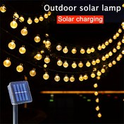 Resim Güneş Enerjili Kristal Top Dekorasyon Lambası, 5/7/12m, Klasik Stil, Yanıp Sönen LED Işık, Nikel Pil, Düğme Kontrolü, Çoklu Işık, Güneş Şarjı, Düğün, Sevgililer Günü, Noel, Mezuniyet, Uzay Teması için 