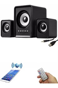 Resim LEERFEI 2+1 Mini Hoparlör Pc/tv/telefon Uyumlu Bluetooth Lu Ses Sistemi Speaker 