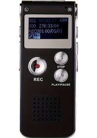 Resim Globalbloom Black 1 Adet Çok Fonksiyonlu Şarj Edilebilir 8gb Hafızalı 650 Saat Ses Kayıt Cihazı Mp3 Çalar Toplantı Ders Çalışma 