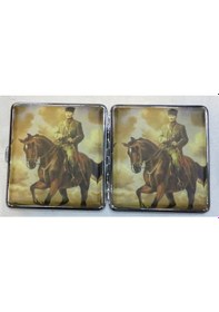Resim Sigara Tabakası(Kısa Sigara)9.50cm/9.50cm boyutlarında-ATATÜRK 