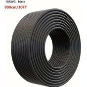 Resim Xuweiwei 1pc Kalaylı Bakır Panel Uzantı Kablosu 10awg Black 30ft 