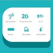 Resim Kablosuz Bt5.0 Yastık Hoparlörü - İnce Tasarım, Yüksek Ses Kalitesi, Uyku Ve Seyahat İçin Mükemmel Çözüm, Ergonomik Model 