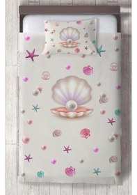 Resim Mekta Home Bebek Ve Çocuk Odası Deniz Yıldızlı Seksek Desenli Yatak Örtüsü Renkli 