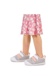 Resim Kiko Kids Textile Cırtlı Kız Bebek Spor Ayakkabı Gri - Pudra 