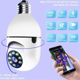 Resim Lisinya Wifi 360 Panoramik Ampul Kamera Güvenlik Kamerası Çift Wifi 360 Derece Gece Görüşlü 