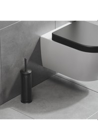 Resim Aqua Bagno Midas Klozet Ve Tuvalet Fırçası ,mat Siyah Siyah 
