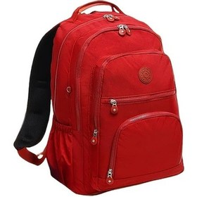 Resim Honeybeeshop Kırmızı Üniseks Sırt Çantası Laptop Şemsiye Su Şişesi Çoklu Cep Bölme Dayanıklı Polyester Diğer 