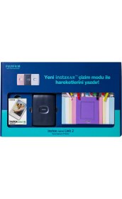 Resim Instax Mini Link 2 Uzay Mavisi Akıllı Telefon Yazıcısı Bundle Box 