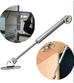 Resim Mutfak Dolabı Kapağı Gazlı Amortisörlü Dolap Kapak Pistonu Gri 