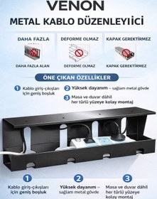 Resim Empressco Prizma Masa Altı Kablo Düzenleyici, Şık ve Pratik Organizatör 