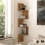 Resim Yurudesign Shelf R9 Modern Duvar Rafı Kitaplık Atlantik Çam 