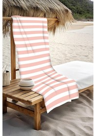 Resim Dijital Baskı Plaj Deniz Havlusu Renkli Çizgi Desenli Peştamal Hvl0071 Renkli 