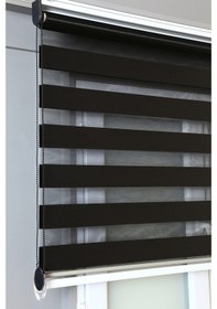 Resim Siyah Düz Zebra Stor Kaliteli Güneşlik Perdeler 