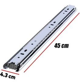Resim Nzb Bilyalı Dolap Çekmece Çekmece Rayı 43X45 Mm(1 Çift) 