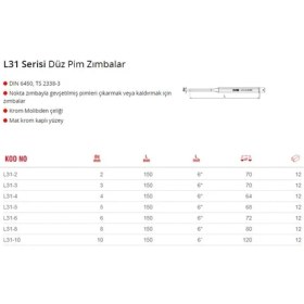 Resim Ceta Form L31-5 Düz Pim Zımba 5 mm 