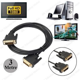 Resim Yüksek Kalite 3 Metre Dvi To Dvi 24+1 Görüntü Kablosu 