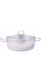 Resim Safinox Vision 24cm 3.40 Litre Karnıyarık Çelik Tencere 