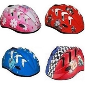 Resim Kask Bisiklet Çocuk Kız Erkek Karışık Renk 