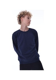 Resim Lacivert Erkek Çocuk Sweatshirt Pamuklu Rahat Kalıp Günlük Model Lacivert 