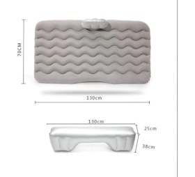 Resim Le Moins Cher Gri Renk Şişme Yatak Araba ve Kamp Yatağı Çanta Elektrikli Pompa Tamir Kiti ve Yastıklı Yatak Seti 